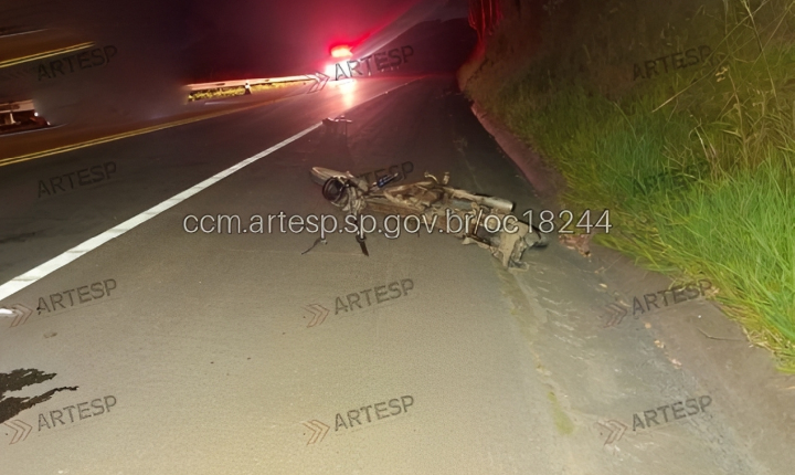 Acidente fatal na SP-079 em Piedade termina com morte de motociclista