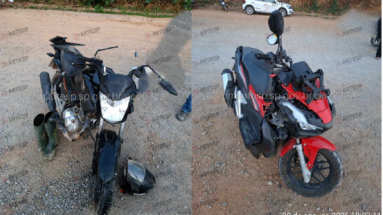 Colisão entre motos deixa dois feridos na SP-079, em Piedade