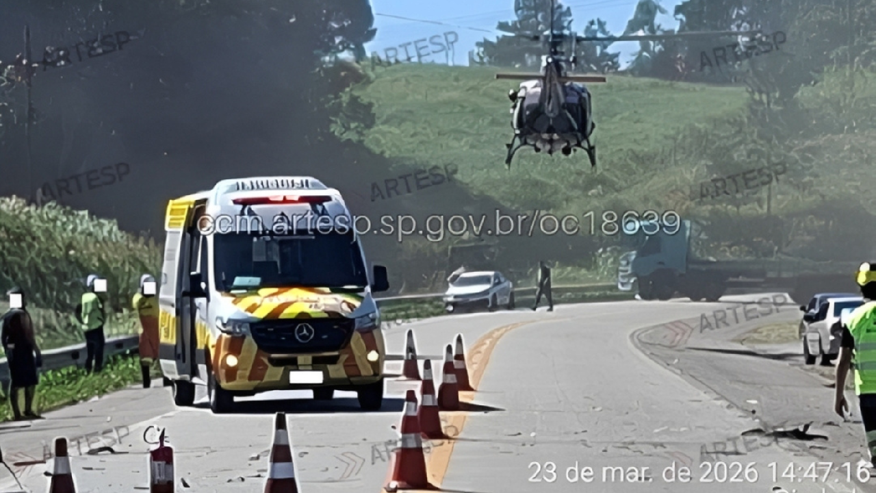 Colisão frontal na SP-079 em Piedade deixa uma vítima fatal e vários feridos