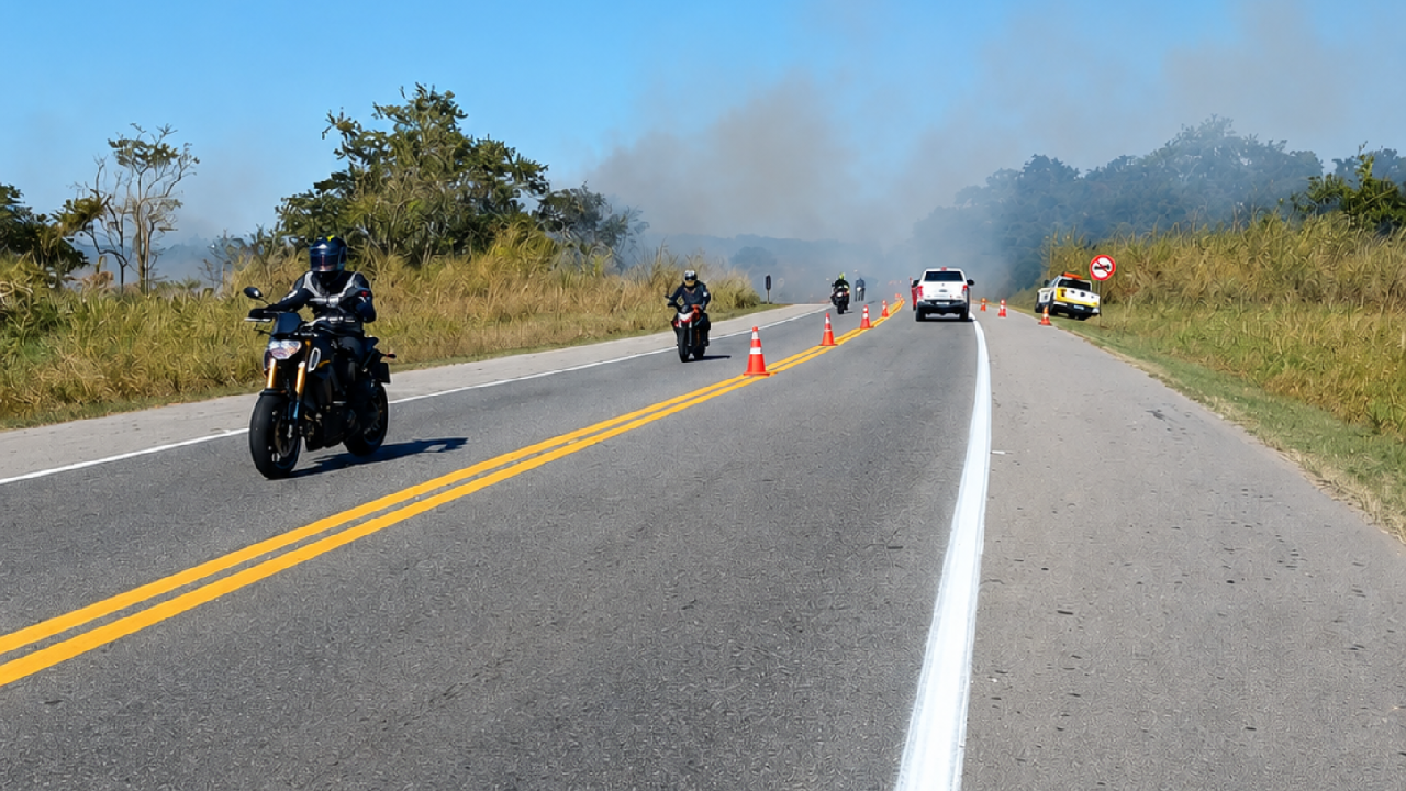 Estiagem aumenta risco de queimadas nas rodovias