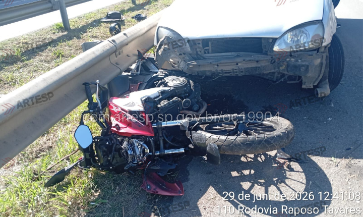 Motociclista morre atropelado na Raposo Tavares
