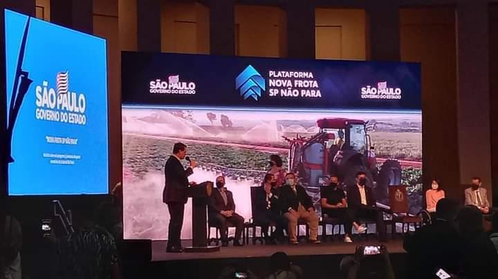 Prefeito Geraldinho participa de evento Plataforma nova frota SP