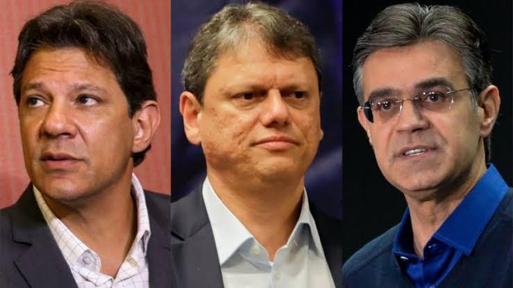 Haddad tem 32,4% em SP e Tarcísio, 23,5% Rodrigo 15,6%