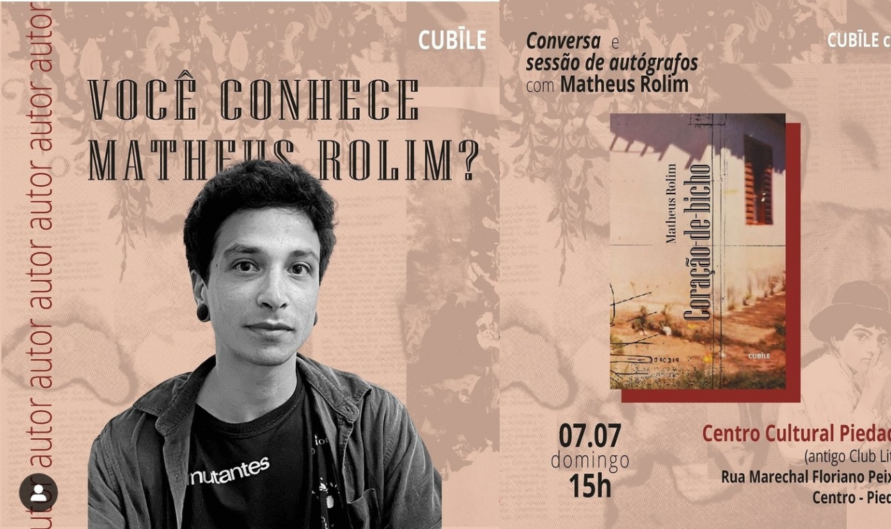 Matheus Rolim Lança Primeiro Livro de Contos, 