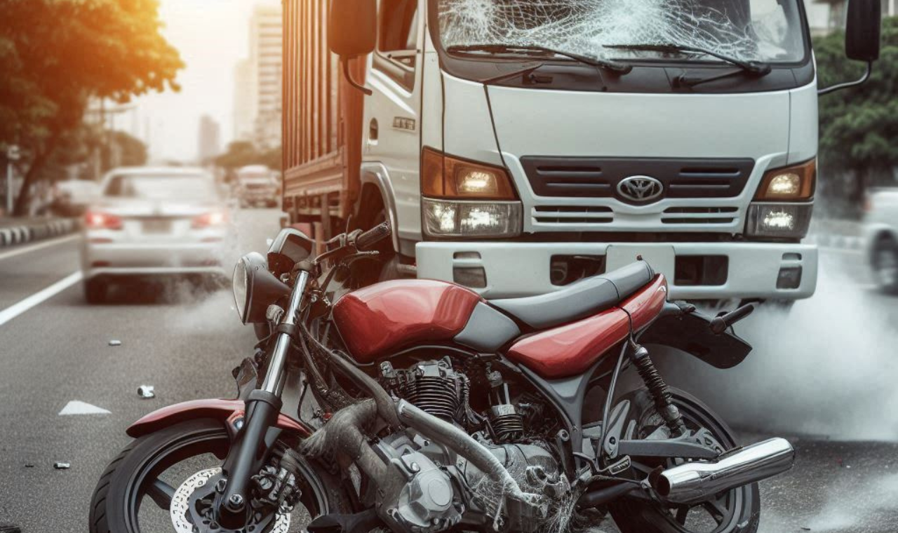 Motociclista fica ferido em acidente com caminhão na SP-79, em Votorantim