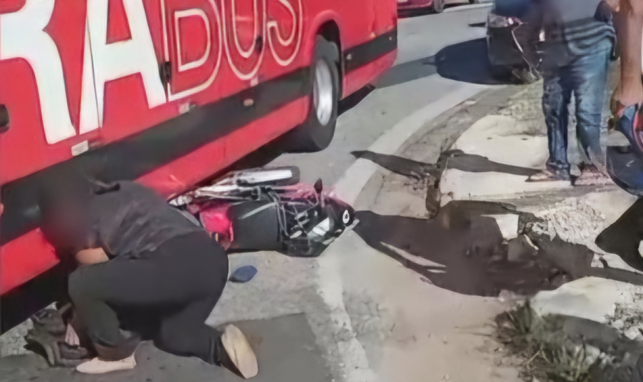 Motociclista cai e é atropelado por ônibus em Sorocaba
