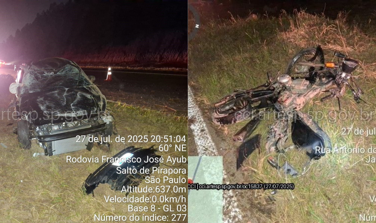 Acidente fatal na SP-264 em Salto de Pirapora
