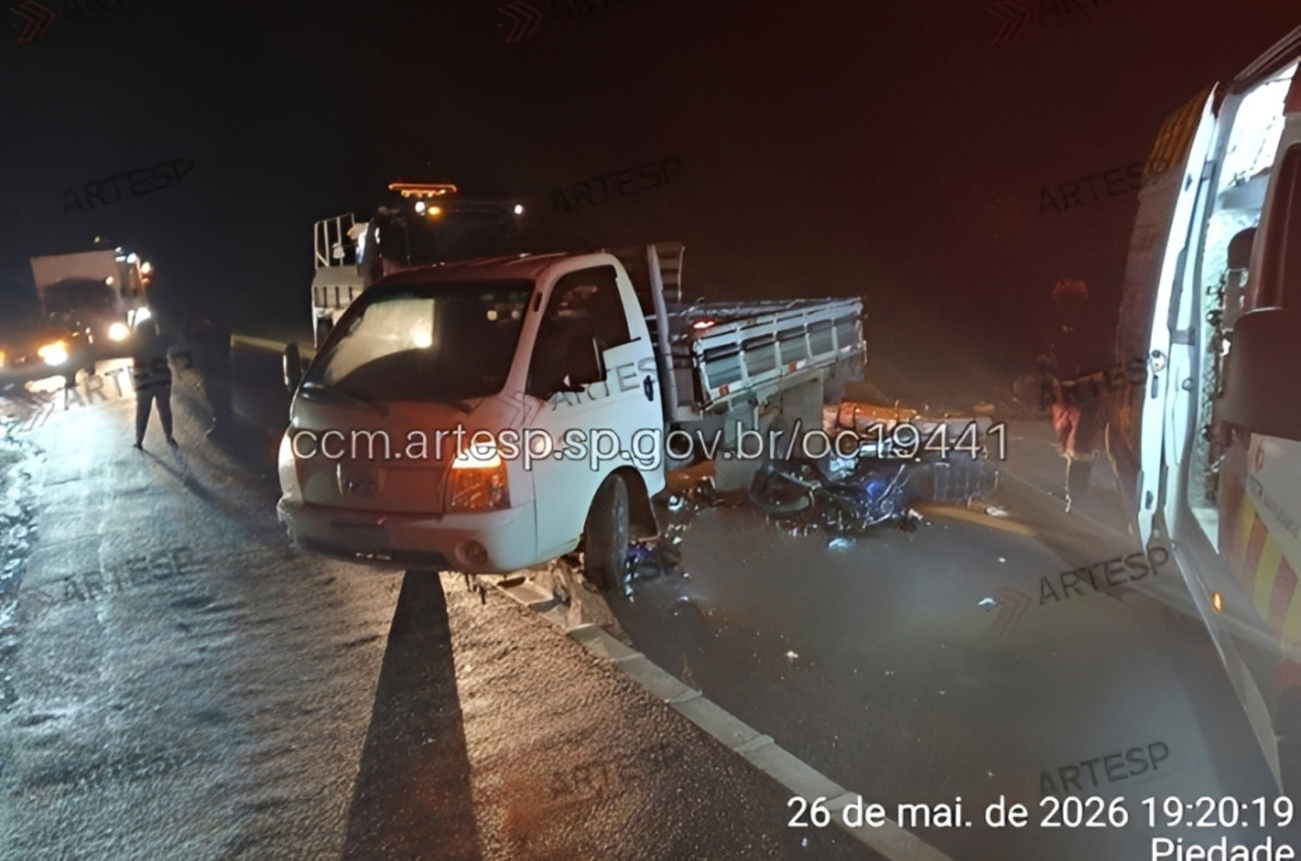 Motociclista fica gravemente ferido após colisão na SP-079 em Piedade