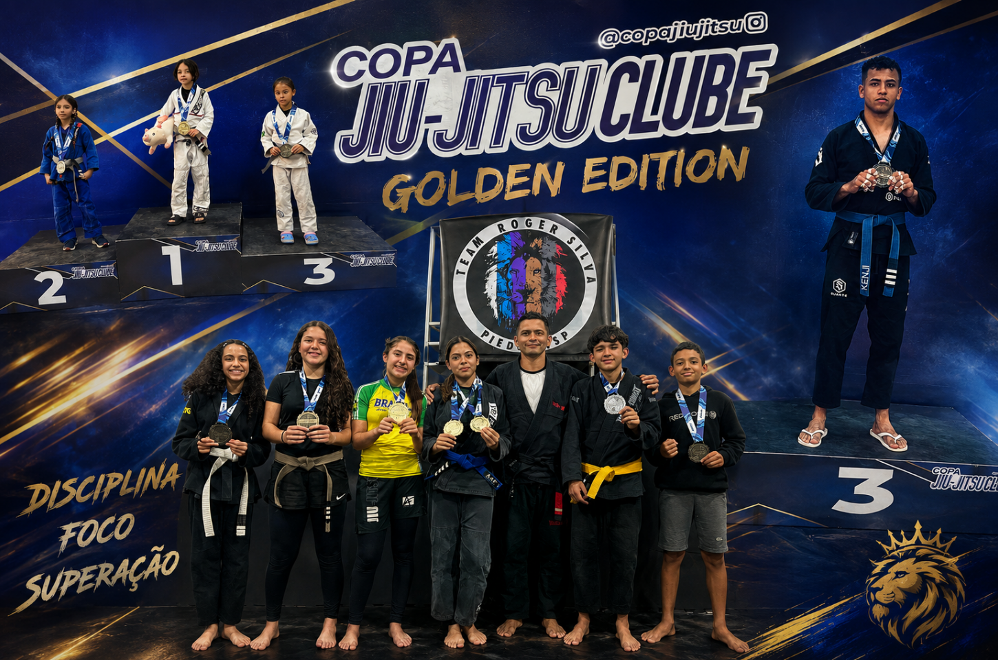 Atletas de Piedade conquista nove medalhas na Copa Jiu-Jitsu Gold Edition