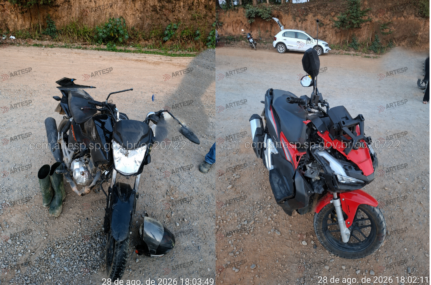 Colisão entre motos deixa dois feridos na SP-079, em Piedade