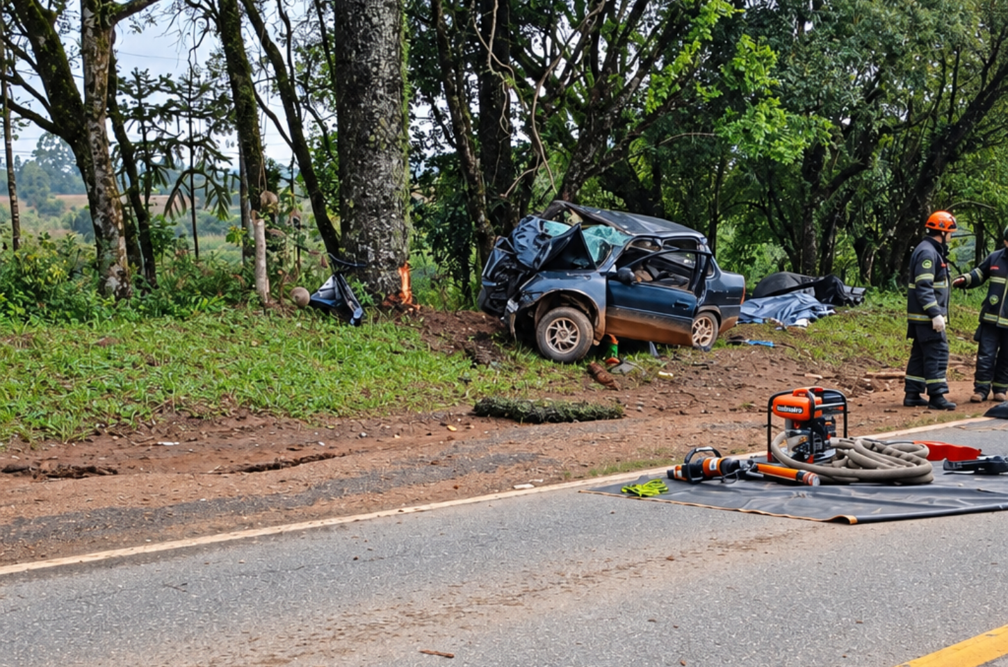 Acidente na SP-250 em Piedade deixa três mortos e um ferido grave